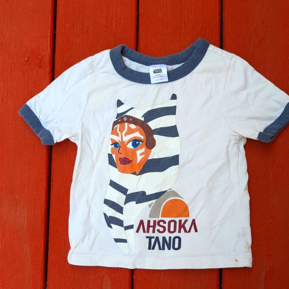 Hanna Andersson Ahsoka T Shirt Stain Front Back Size 4
